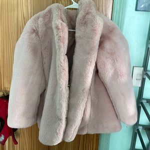 gap Pink fur coat